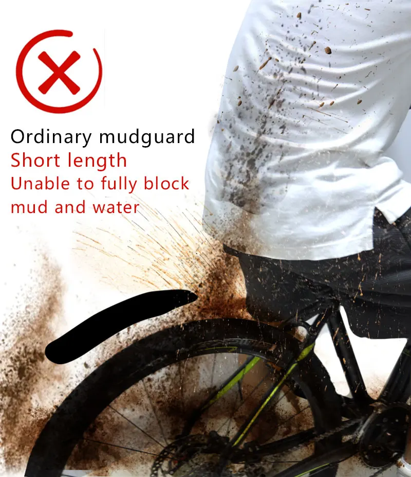 RBRL Mudguard MTB Set Durable Innovative Mudguard PP Soft Plastic Mountain Bike Fender Bicycle Wings 28 Inch Cycling Accessories