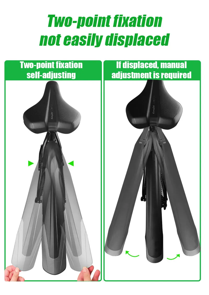 RBRL Mudguard MTB Set Durable Innovative Mudguard PP Soft Plastic Mountain Bike Fender Bicycle Wings 28 Inch Cycling Accessories