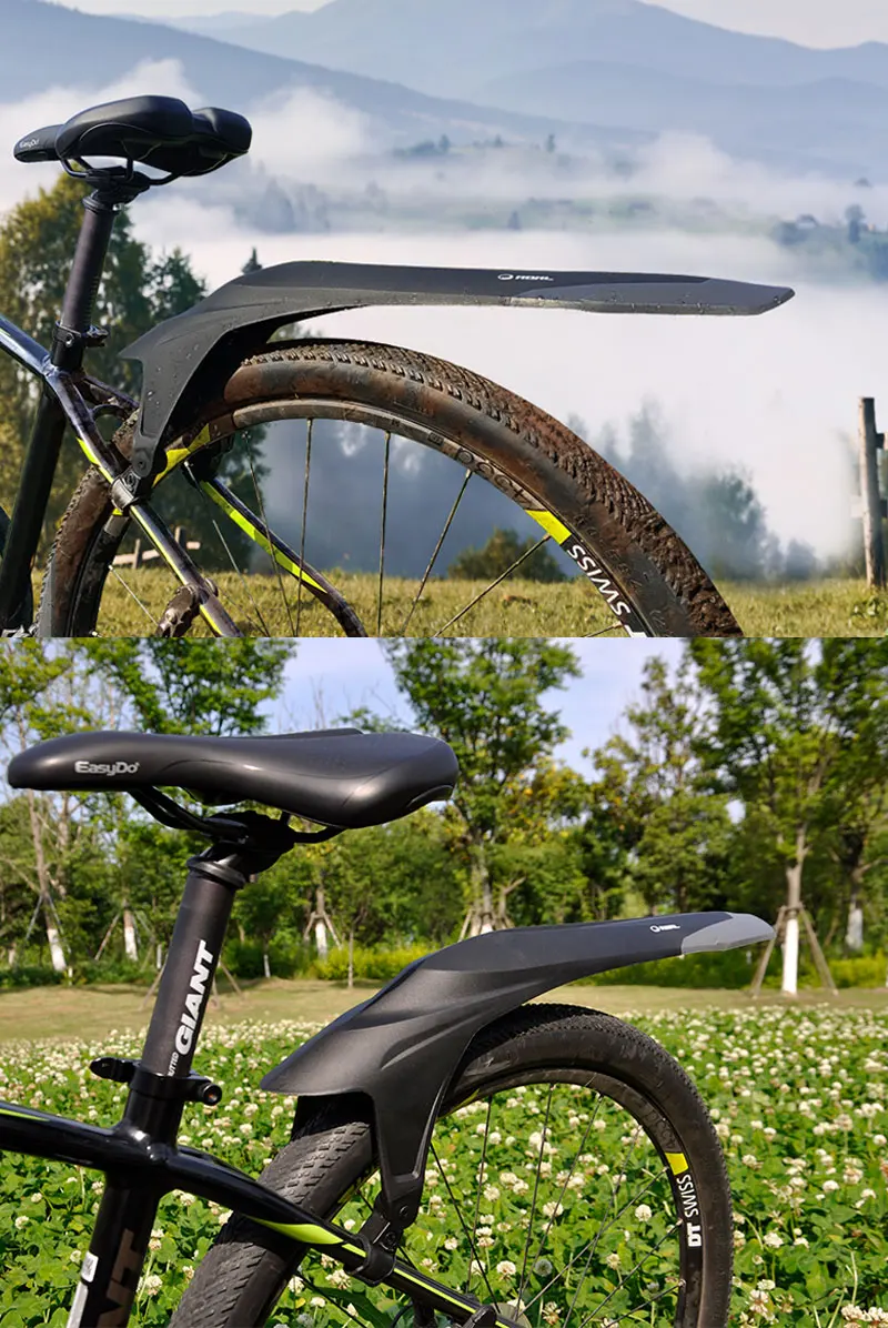 RBRL Mudguard MTB Set Durable Innovative Mudguard PP Soft Plastic Mountain Bike Fender Bicycle Wings 28 Inch Cycling Accessories