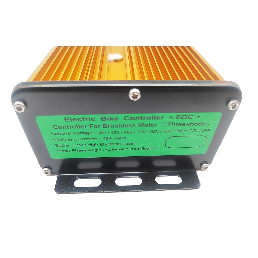 Sinewave Brushless Controller for E-Bike E-Scooter DC Motor 2000-3000W 36-72V 60A High Frequency Inverter Cycling Accessory