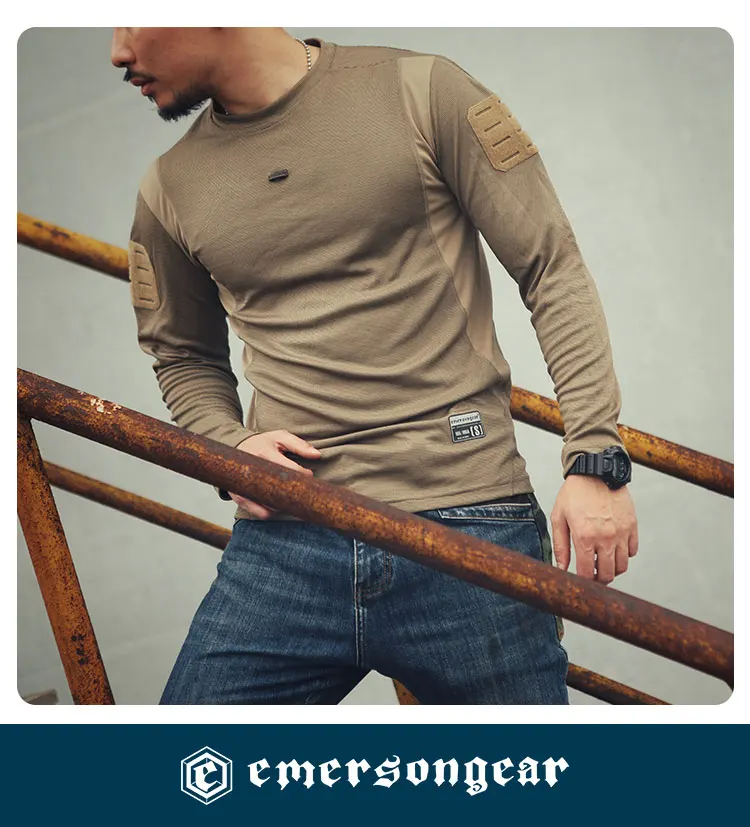 Emersongear UMP Frogmen T-Shirt Men Fitness Sport Long Sleeve Hunting Climbing Shirt Camping Breathable Clothes EM9541