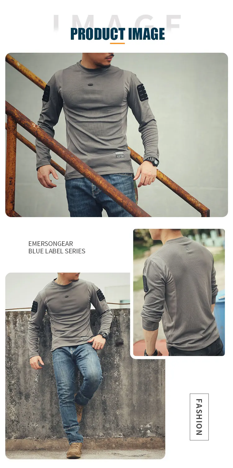Emersongear UMP Frogmen T-Shirt Men Fitness Sport Long Sleeve Hunting Climbing Shirt Camping Breathable Clothes EM9541
