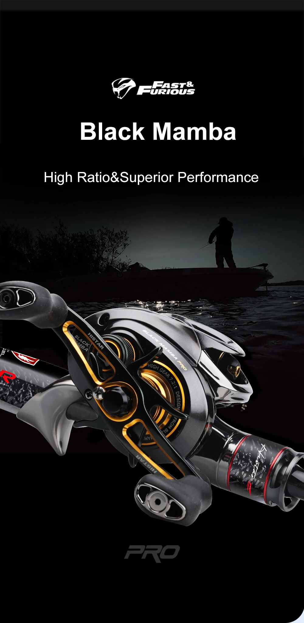 HASIDA Archangel Rod Combo Organic Whole Handle Ultra Grade High Carbon Fuji K SIC Guide Fishing Pole & Spin Baitcast Wheel Set