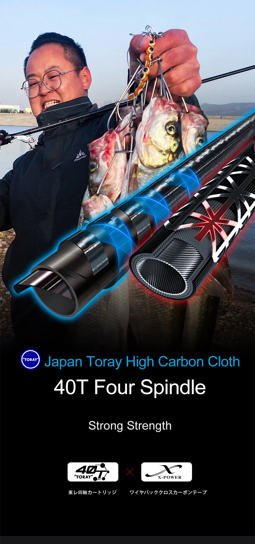 HASIDA Archangel Rod Combo Organic Whole Handle Ultra Grade High Carbon Fuji K SIC Guide Fishing Pole & Spin Baitcast Wheel Set