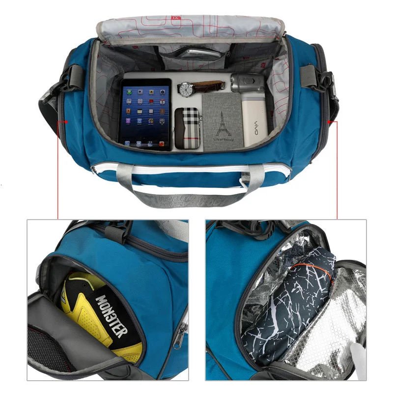INOXTO 40L Sports Bag Training Gym Bag Men Woman Fitness Bags Durable Multifunction Handbag Outdoor Sporting Tote Male Female