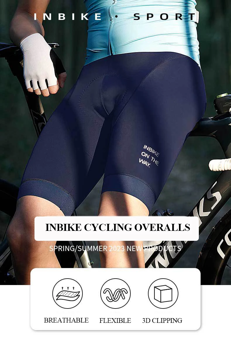 INBIKE Men's MTB Cycling Bib Shorts Bike Riding Pants Man Professional Bicycle Shorts for Men Road Bike Mountain Cycling Clothes