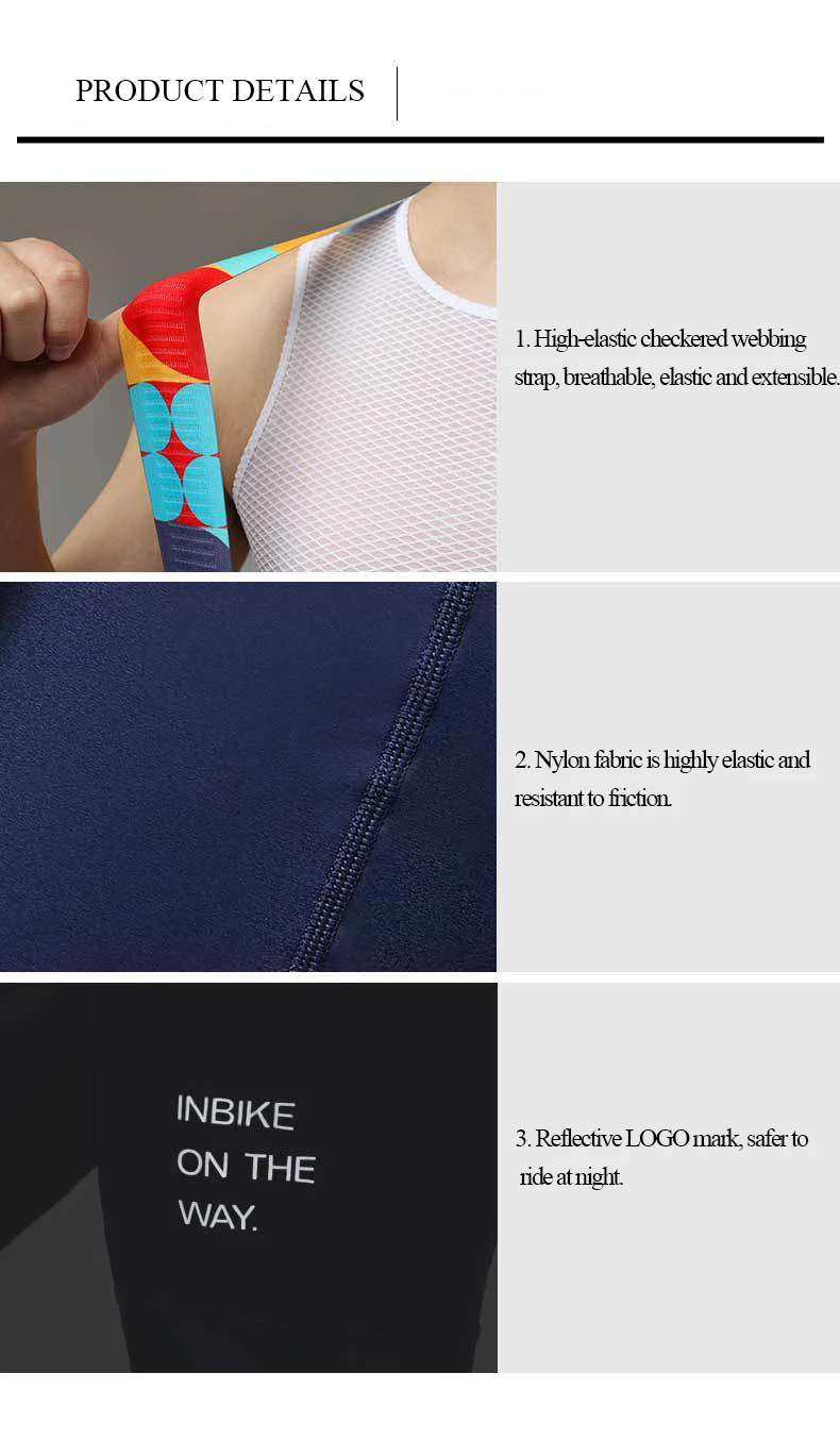 INBIKE Men's MTB Cycling Bib Shorts Bike Riding Pants Man Professional Bicycle Shorts for Men Road Bike Mountain Cycling Clothes