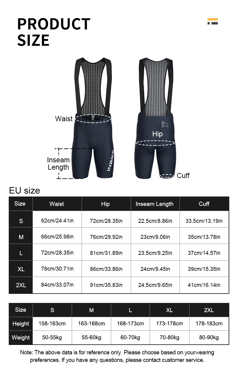 INBIKE Men's MTB Cycling Bib Shorts Bike Riding Pants Man Professional Bicycle Shorts for Men Road Bike Mountain Cycling Clothes