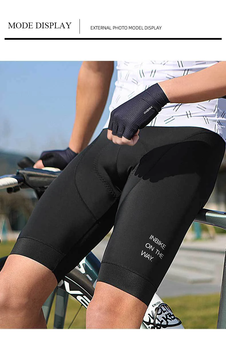 INBIKE Men's MTB Cycling Bib Shorts Bike Riding Pants Man Professional Bicycle Shorts for Men Road Bike Mountain Cycling Clothes