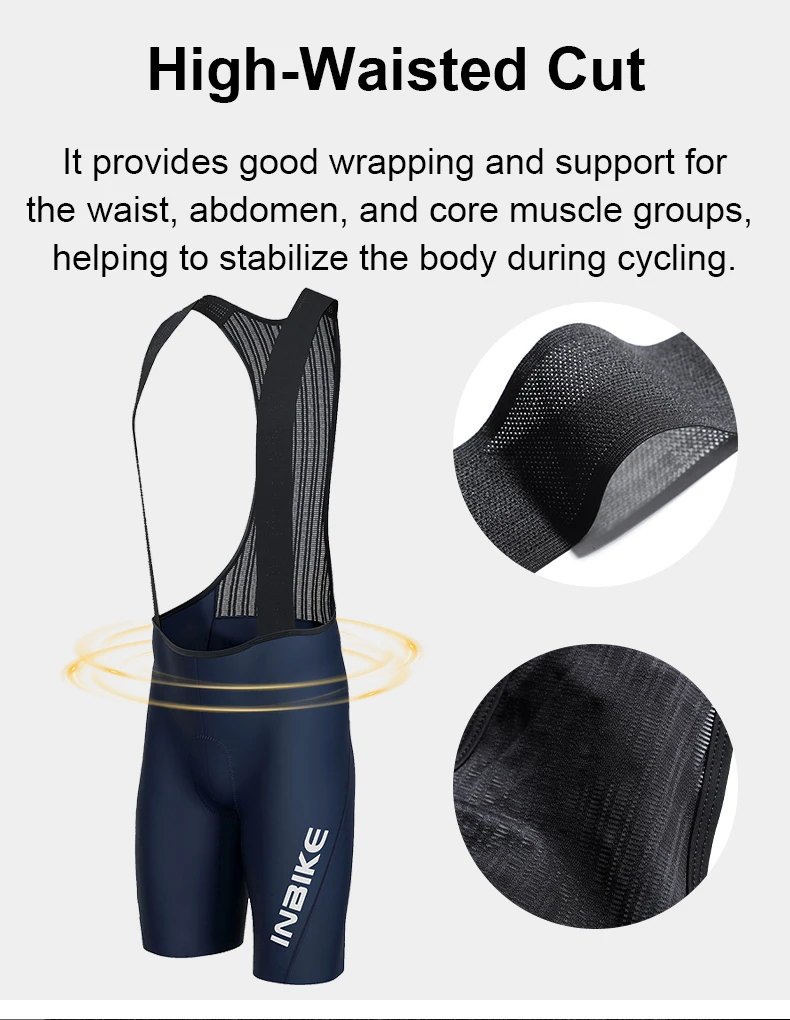 INBIKE Men's MTB Cycling Bib Shorts Bike Riding Pants Man Professional Bicycle Shorts for Men Road Bike Mountain Cycling Clothes