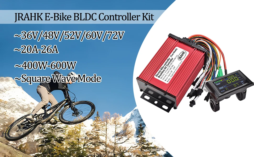 JRAHK 36V-72V 400W-600W E-Bike Controller Kit Electric Scooter BLDC Controller With LCD Display for Accessories