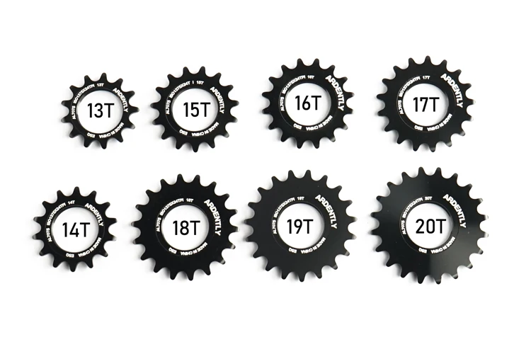 Ardently 13/14/15/16/17/18/19/20T Fixed Gear Bicycle Black Wheel Cogs Strengthen Sprocket & Lockring For 1 Speed Track Bike Hub