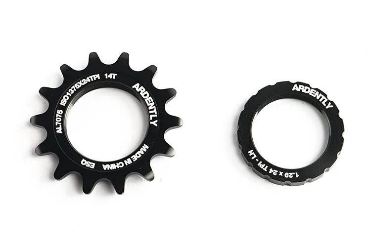 Ardently 13/14/15/16/17/18/19/20T Fixed Gear Bicycle Black Wheel Cogs Strengthen Sprocket & Lockring For 1 Speed Track Bike Hub