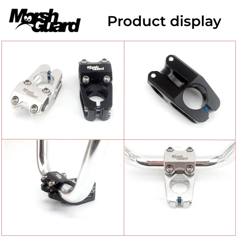 MORSH GUARD BMX Bike Stem 22.2mm Aluminium Alloy MTB Mountain Road Bike Handlebar Stem 28.6mm Fork Kids Bicycle Climbing Action