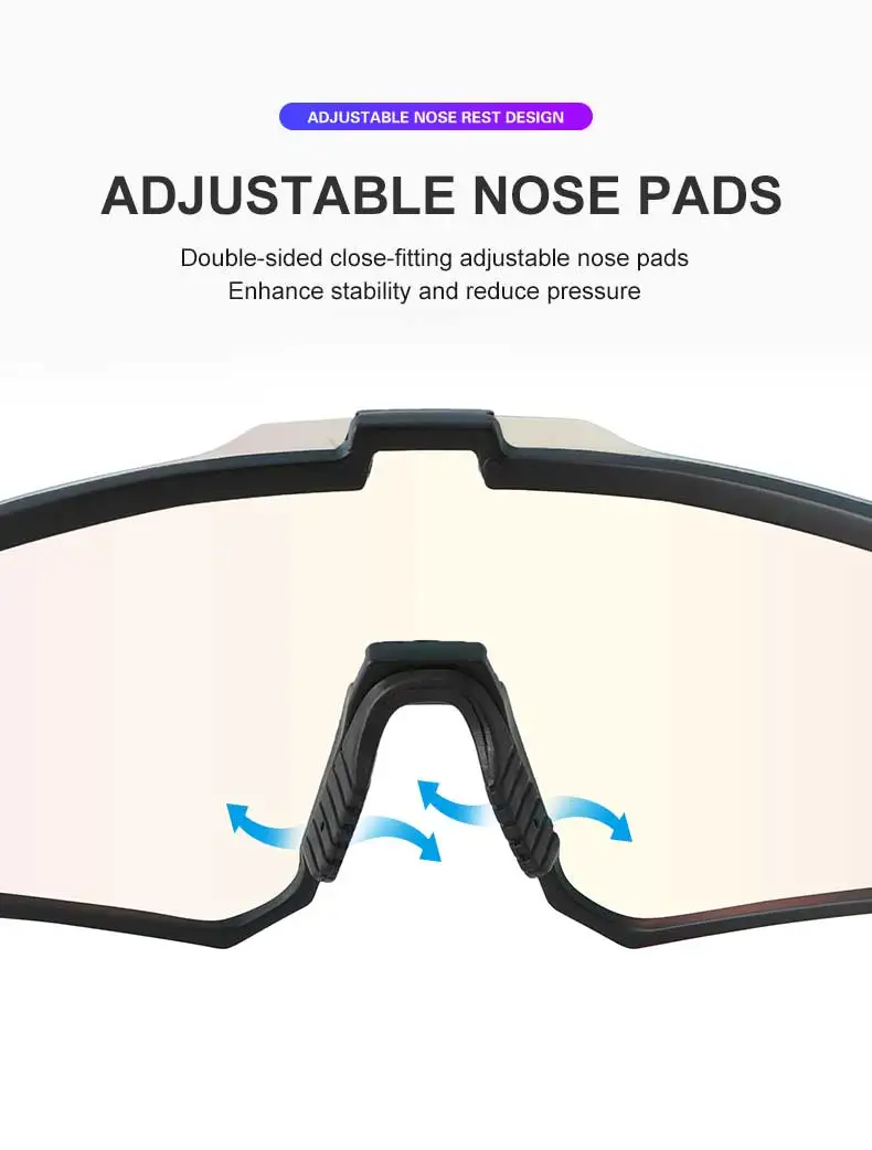 INBIKE Photochromic Cycling Sunglasses Professional Road Bike Riding Glasses for Men Bicycle Windproof Sand Goggles Bike Eyewear