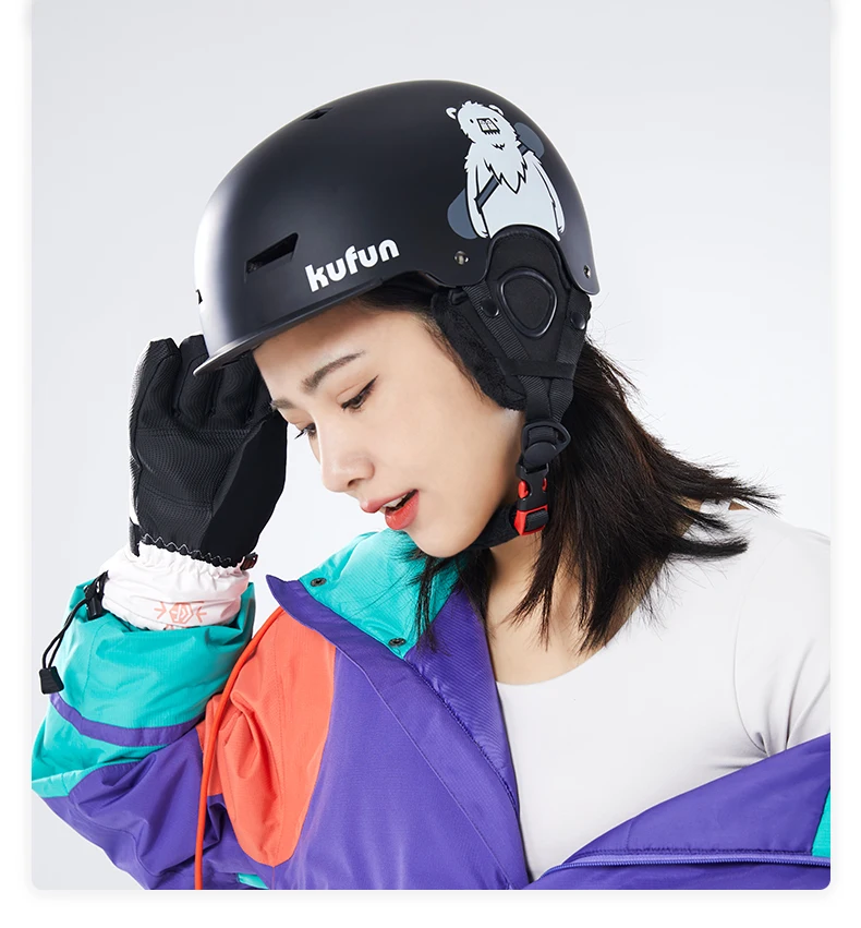 Kufun Ski Helmet Snowboard Winter Sports Cycling Snow Men Women Children Kids Warm Shark Pink Cat Deer White Blue 4-12 Years Old
