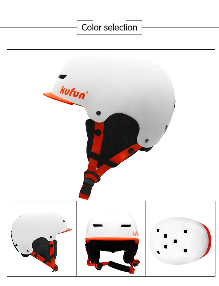 Kufun Ski Helmet Snowboard Winter Sports Cycling Snow Men Women Children Kids Warm Shark Pink Cat Deer White Blue 4-12 Years Old