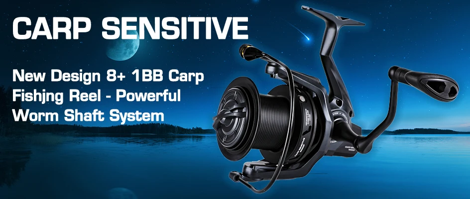 MIFINE CARP SENSITIVE Fishing Reel 12KG Max Drag 8000-10000 Long Cast Distance Spinning Reel 4.4:1 8+1BB Big Spool Carp Fishing
