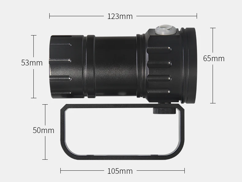 LED Diving Photography Flashlight 30000Lumens Underwater Lighting 100m Waterproof Tactical Torch Snorkel Deep Dives Fill Light