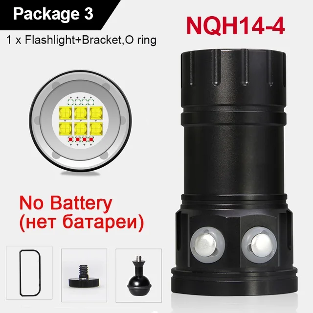 LED Diving Photography Flashlight 30000Lumens Underwater Lighting 100m Waterproof Tactical Torch Snorkel Deep Dives Fill Light