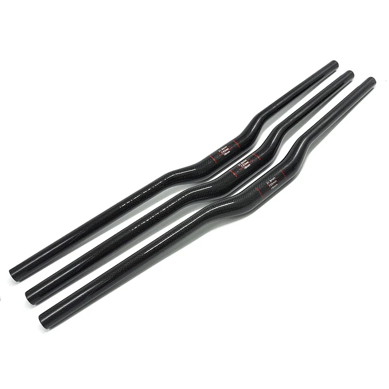 NO TRADEMARK Carbon Handlebar Mountain Bike Bicycle Handlebar Carbon Handlebar MTB 3K 31.8*600 760mm Swallow-Shaped Handlebar