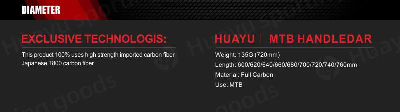NO TRADEMARK Carbon Handlebar Mountain Bike Bicycle Handlebar Carbon Handlebar MTB 3K 31.8*600 760mm Swallow-Shaped Handlebar