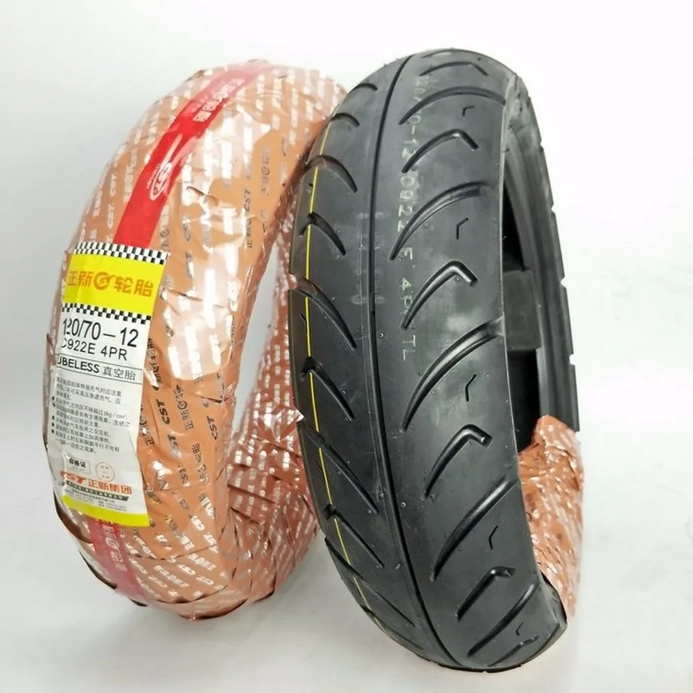 CST 70/80/90/110/120/130/90-12 Vacuum Tubeless Tire Hot Melt For Electric Motorcycle Scooter Street 12 Inch Tyre