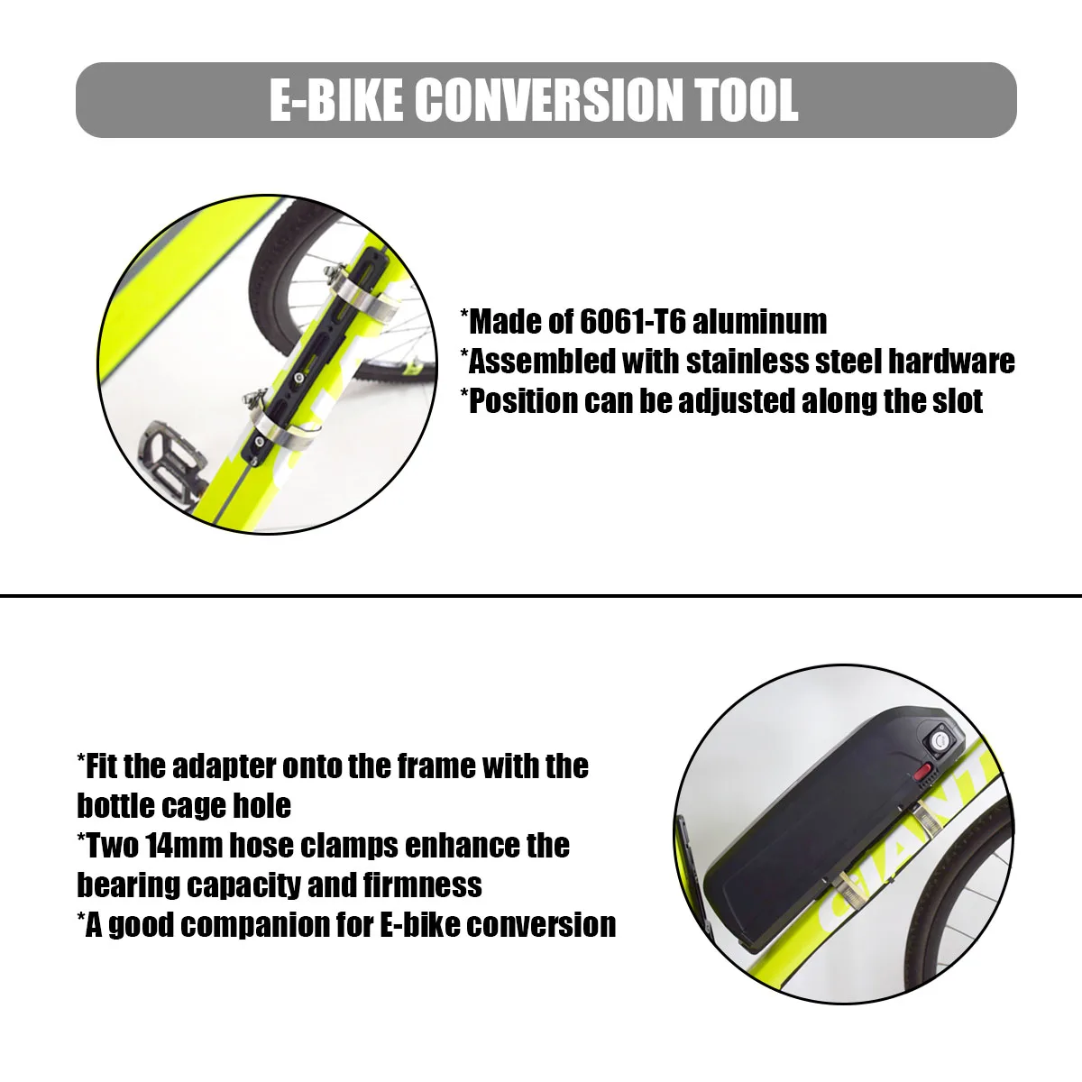 DRIFT MANIAC E-bike Coversion Tool Bicycle Frame Battery Mount For HaiLong 24V/36V