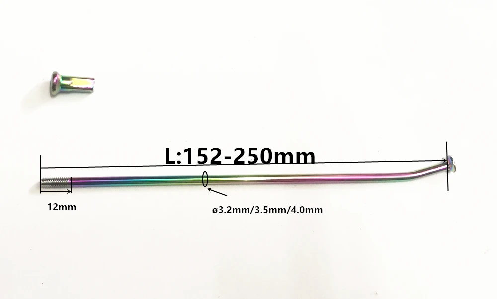 36pcs/lot E-Bicycle Spokes 3.2mm/3.5mm/4.0mm Motorcycle Spokes for 15/16/17/18/19/21 Inch Motorcycle Wheel Accessories