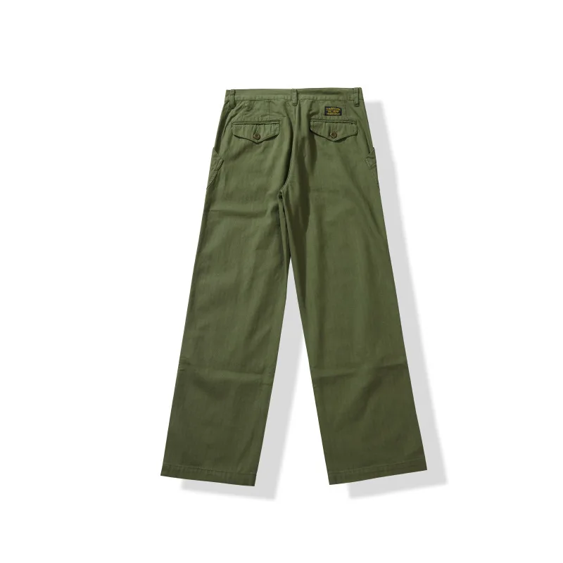 AMEKAJI N-1D Europe Retro Deck Pants Autumn HBT Wide-leg Loose Straight Overalls Outdoor Trekking Camping Tooling Trousers