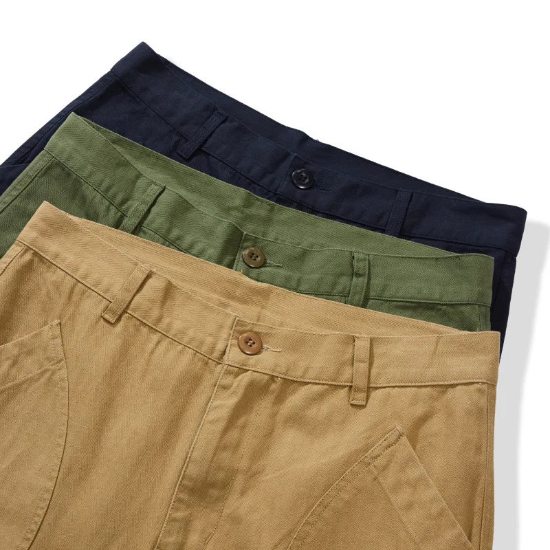 AMEKAJI N-1D Europe Retro Deck Pants Autumn HBT Wide-leg Loose Straight Overalls Outdoor Trekking Camping Tooling Trousers