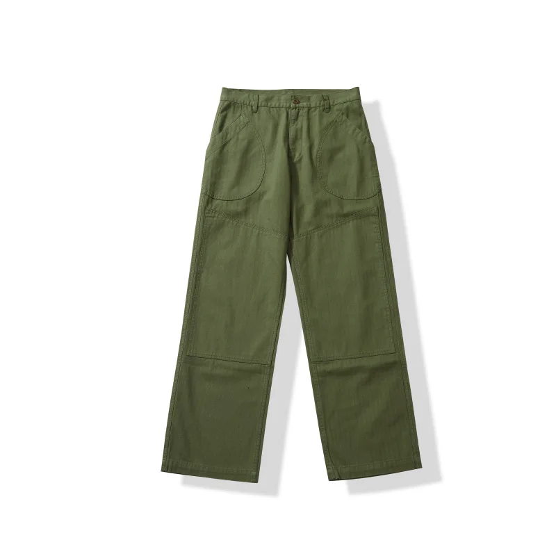 AMEKAJI N-1D Europe Retro Deck Pants Autumn HBT Wide-leg Loose Straight Overalls Outdoor Trekking Camping Tooling Trousers