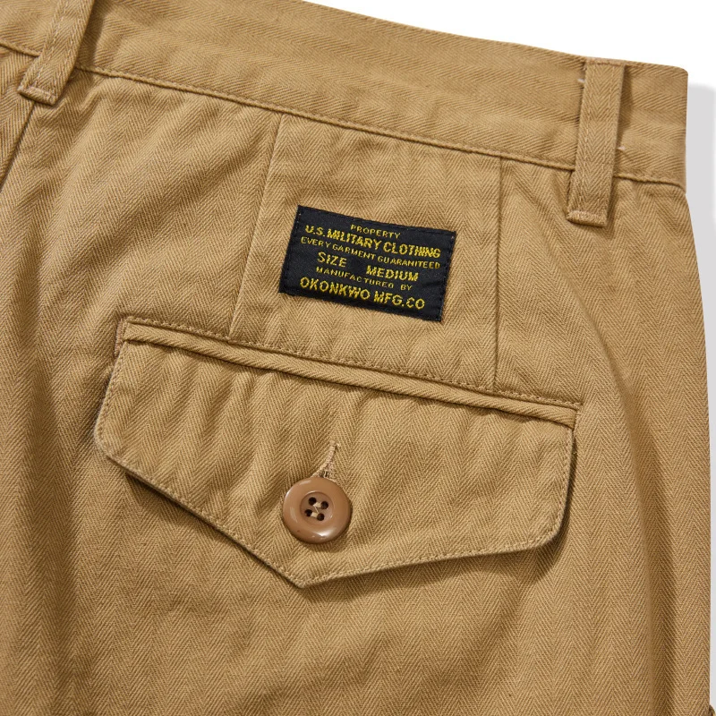 AMEKAJI N-1D Europe Retro Deck Pants Autumn HBT Wide-leg Loose Straight Overalls Outdoor Trekking Camping Tooling Trousers