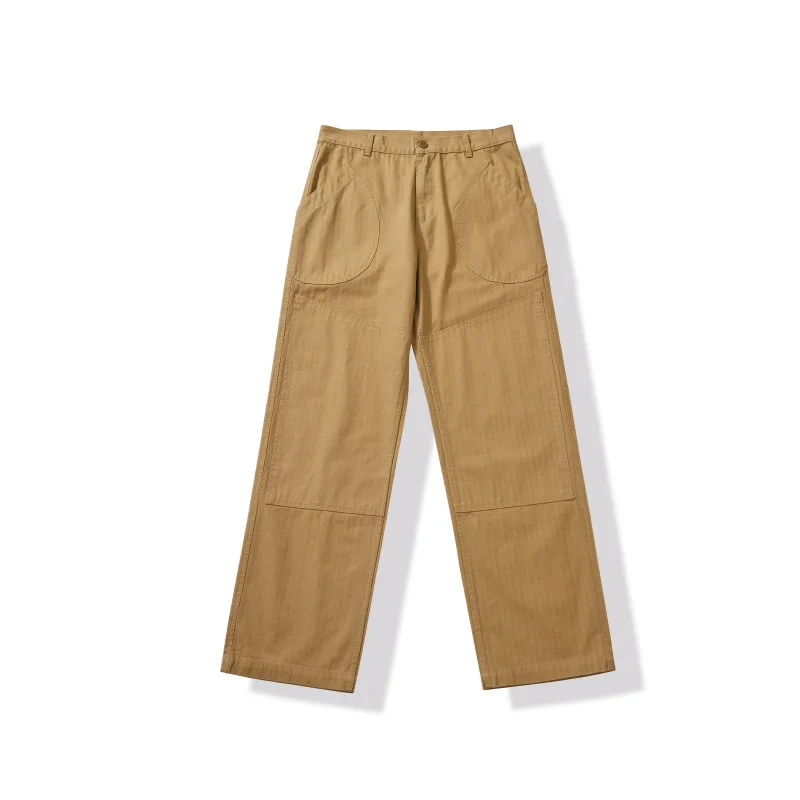 AMEKAJI N-1D Europe Retro Deck Pants Autumn HBT Wide-leg Loose Straight Overalls Outdoor Trekking Camping Tooling Trousers