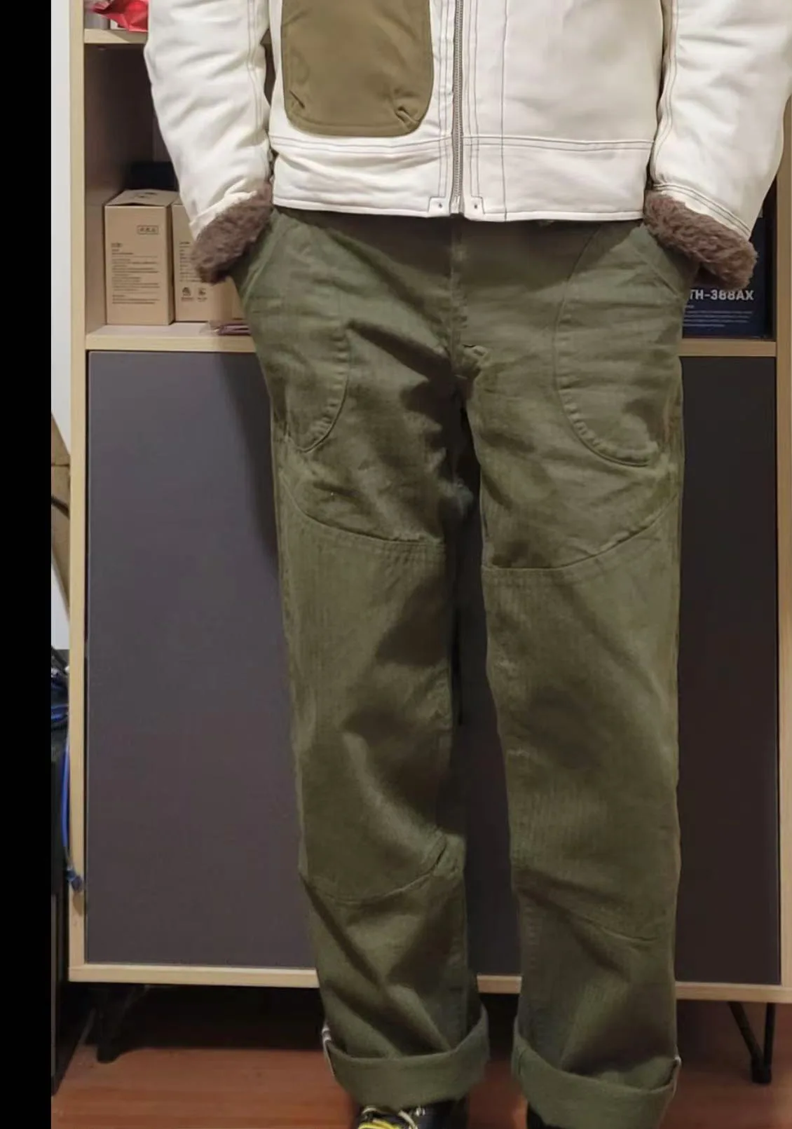 AMEKAJI N-1D Europe Retro Deck Pants Autumn HBT Wide-leg Loose Straight Overalls Outdoor Trekking Camping Tooling Trousers