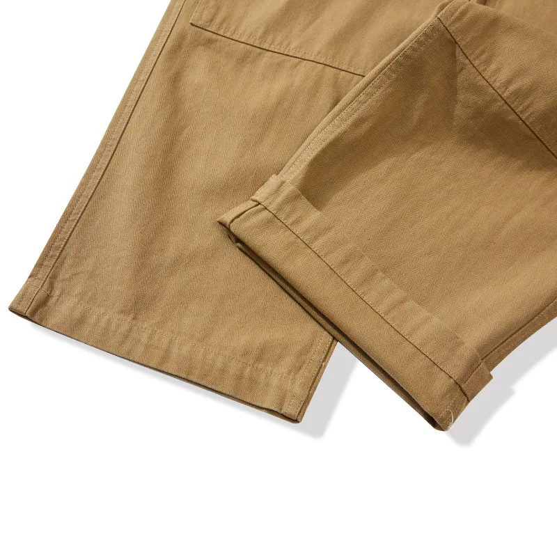 AMEKAJI N-1D Europe Retro Deck Pants Autumn HBT Wide-leg Loose Straight Overalls Outdoor Trekking Camping Tooling Trousers