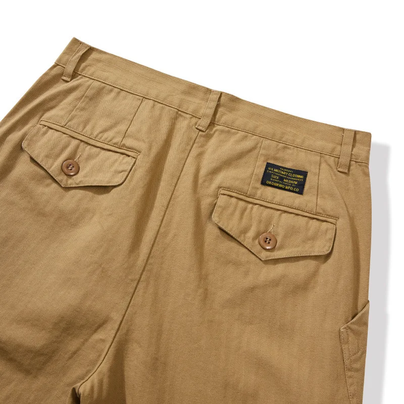 AMEKAJI N-1D Europe Retro Deck Pants Autumn HBT Wide-leg Loose Straight Overalls Outdoor Trekking Camping Tooling Trousers
