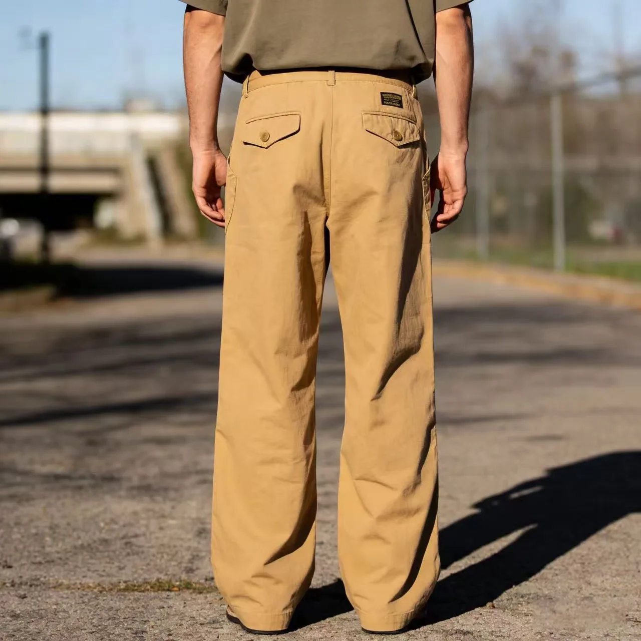 AMEKAJI N-1D Europe Retro Deck Pants Autumn HBT Wide-leg Loose Straight Overalls Outdoor Trekking Camping Tooling Trousers