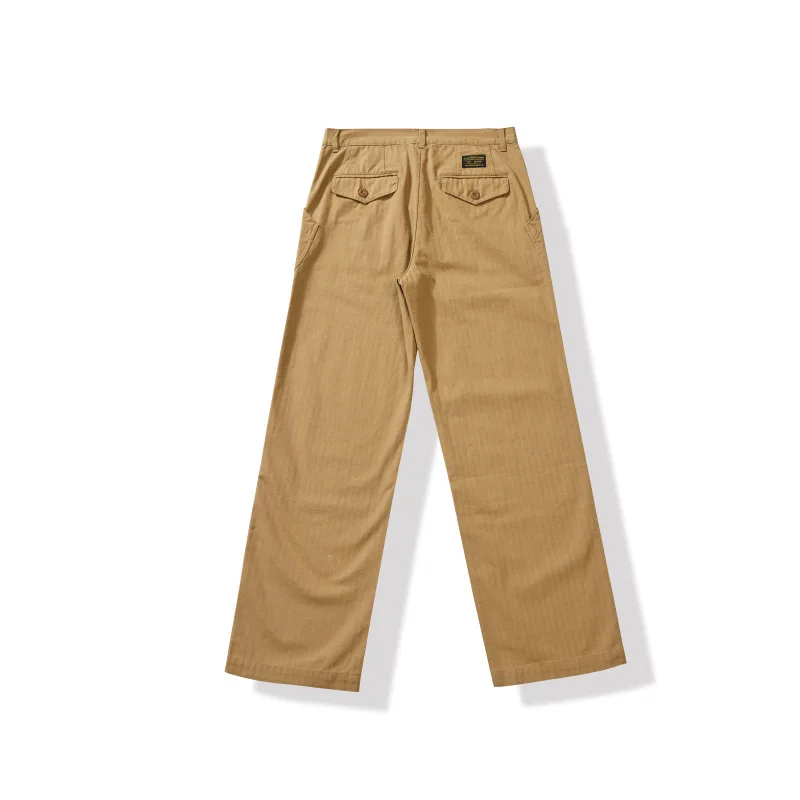 AMEKAJI N-1D Europe Retro Deck Pants Autumn HBT Wide-leg Loose Straight Overalls Outdoor Trekking Camping Tooling Trousers