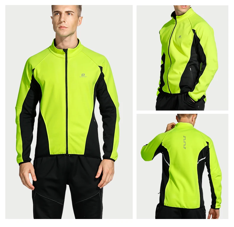 LAMEDA Winter Cycling Jacket Thermal Men’s Fleece Jackets Bicycle Cycling Clothing Windproof Softshell Coat Sport MTB Bike
