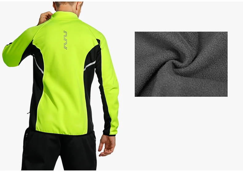 LAMEDA Winter Cycling Jacket Thermal Men’s Fleece Jackets Bicycle Cycling Clothing Windproof Softshell Coat Sport MTB Bike