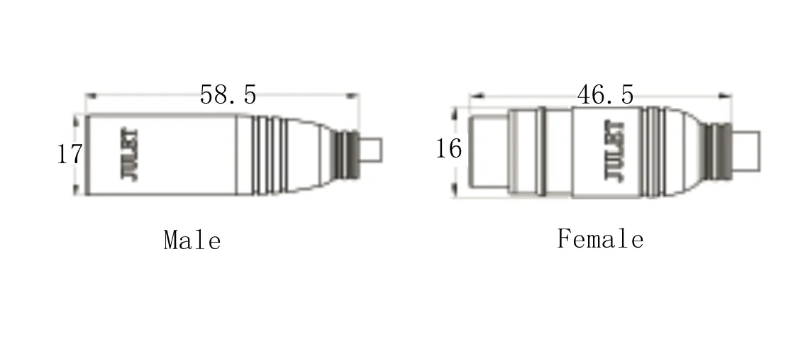 FV2-Z916A Motor Cable Julet Connector Male and Female Side extension Big 9Pin with 3 Phrase and 6 Signal Wires Bafang Fat Hub