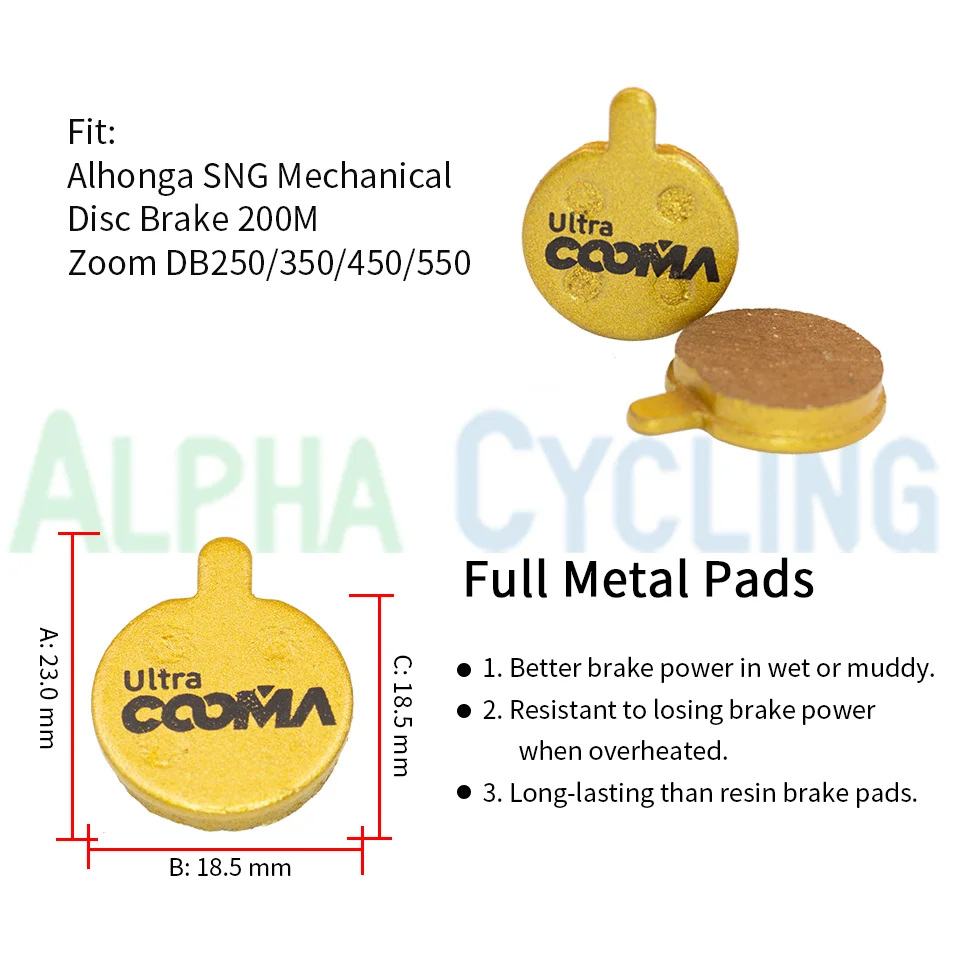 10 Pairs/20 PCS, Full Metal Bicycle Disc Brake Pads for SHIMANO SRAM AVID HAYES Magura Formula Hope and Scooter