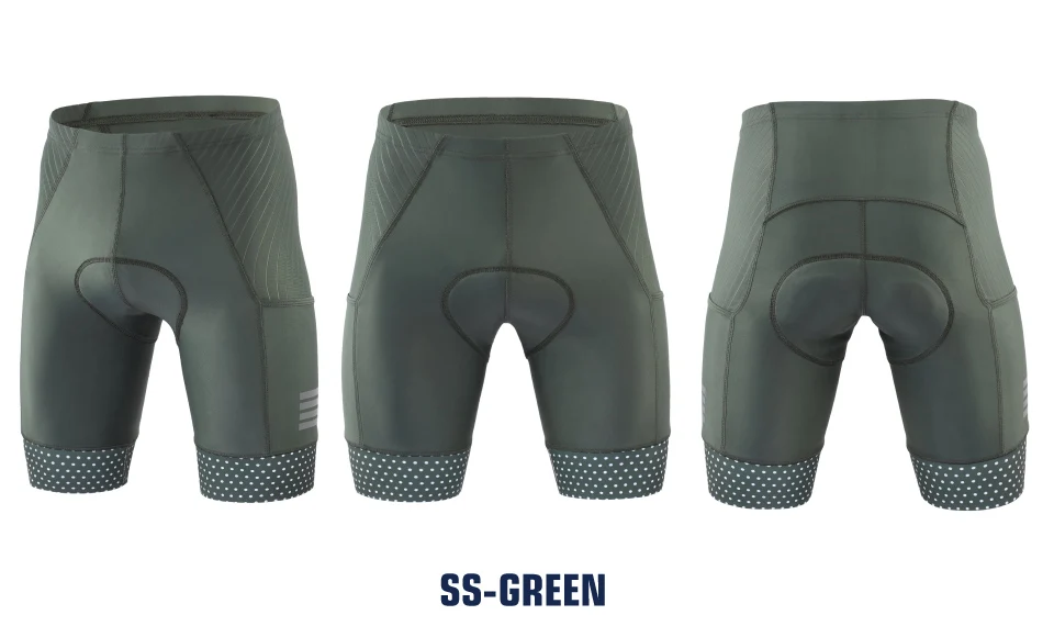 KEMALOCE Cycling Shorts Men Blank Black&Grey&Red Gel Pad Summer Bike Shorts Road Racing Compression Reflective Bicycle Knicker