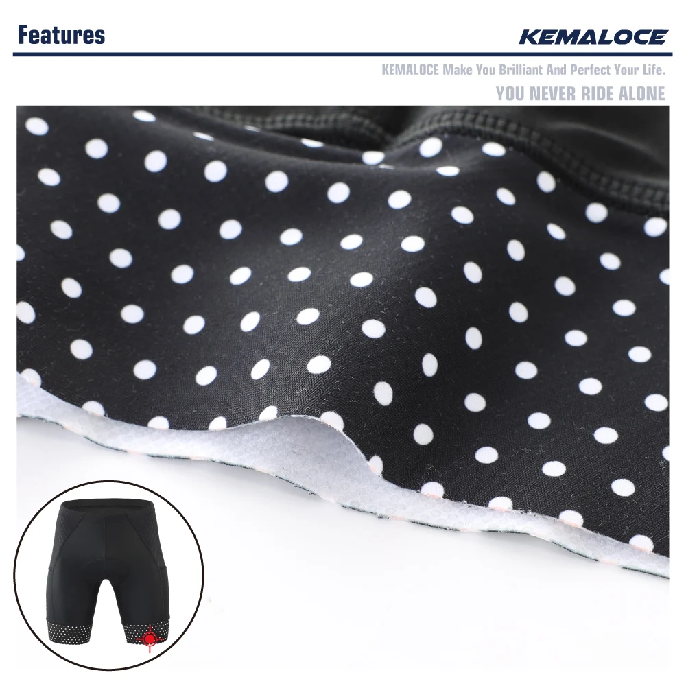 KEMALOCE Cycling Shorts Men Blank Black&Grey&Red Gel Pad Summer Bike Shorts Road Racing Compression Reflective Bicycle Knicker