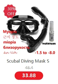 Hyperopia Diving Mask with Tempered Glasses Lens. Antifog Spray,Farsighted Dive Glasses swimming Goggles with nose cover