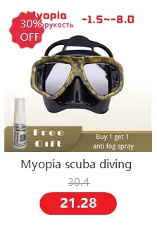 Hyperopia Diving Mask with Tempered Glasses Lens. Antifog Spray,Farsighted Dive Glasses swimming Goggles with nose cover