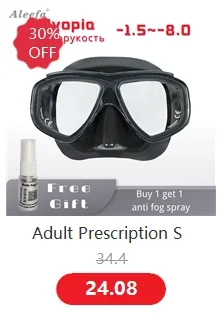 Hyperopia Diving Mask with Tempered Glasses Lens. Antifog Spray,Farsighted Dive Glasses swimming Goggles with nose cover