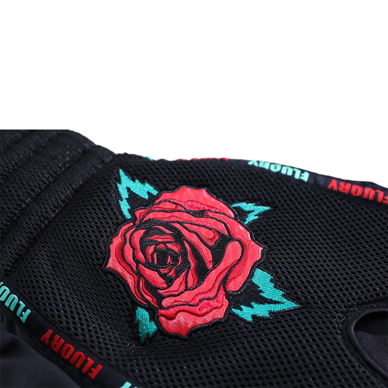 Fluory Muay Thai Boxing Shorts Colorful Line Rose Embroidery Women's Fitness Gym Sportswear Active Wear Casual Pants