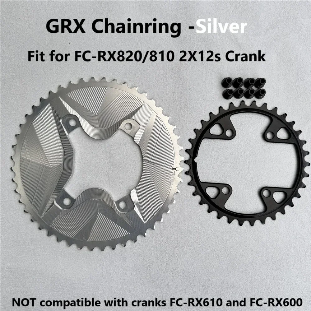 Gravel Bike Chainrings Set Round for Chainring Set 2-speed Round AERO for Shimano GRX 820/810 Shimano Asymmetric